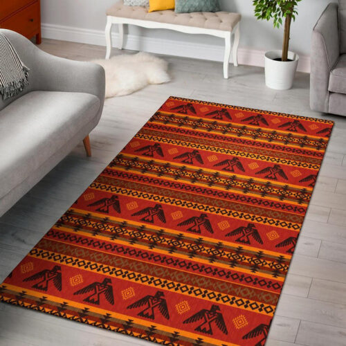 Eagle Native American Pattern Print Sillvela Area Rug