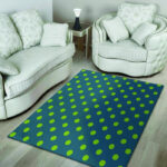 Emerald Green Polka Dot Sillvela Area Rug