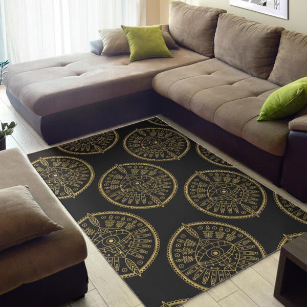 Evil Eye Pattern Print Sillvela Area Rug