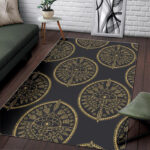 Evil Eye Pattern Print Sillvela Area Rug