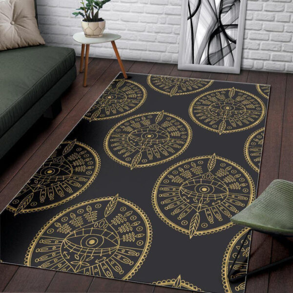 Evil Eye Pattern Print Sillvela Area Rug