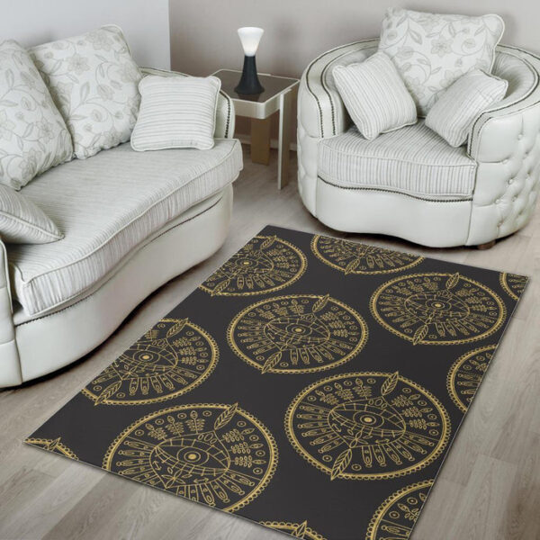 Evil Eye Pattern Print Sillvela Area Rug