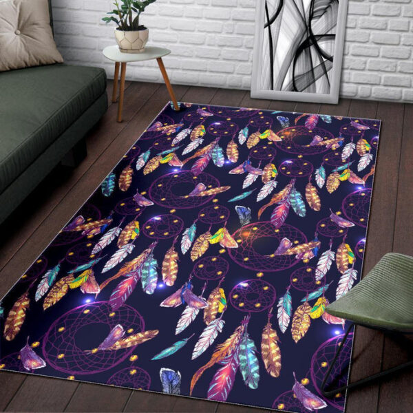 Feather Dream Catcher Vintage Sillvela Area Rug