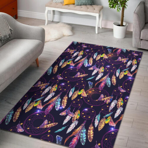 Feather Dream Catcher Vintage Sillvela Area Rug