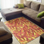 Fire Flame Pattern Print Sillvela Area Rug