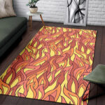 Fire Flame Pattern Print Sillvela Area Rug