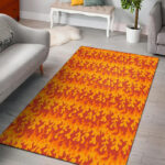 Fire Flame Print Pattern Sillvela Area Rug