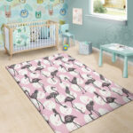 Flamingo Pineapple Print Sillvela Area Rug