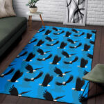 Flying Eagle Pattern Print Sillvela Area Rug