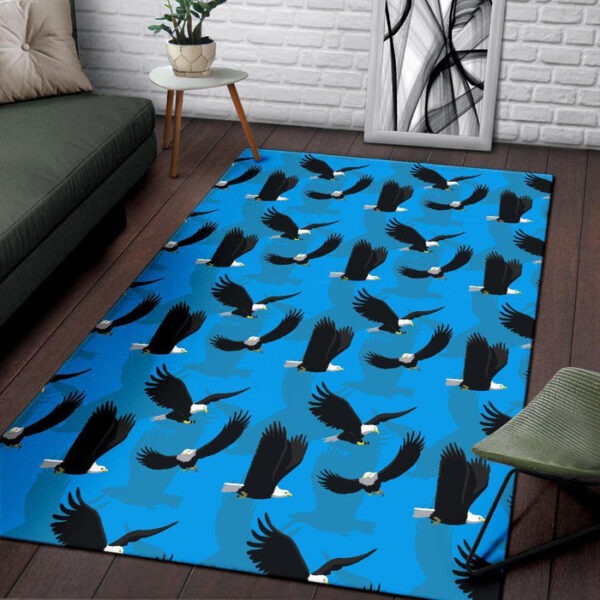 Flying Eagle Pattern Print Sillvela Area Rug