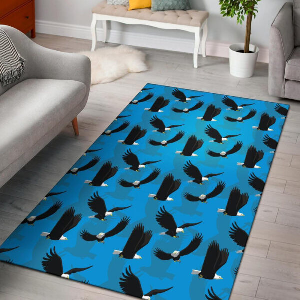 Flying Eagle Pattern Print Sillvela Area Rug