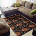 Fox Feather Pattern Print Sillvela Area Rug