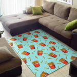 French Fries Print Pattern Sillvela Area Rug
