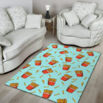 French Fries Print Pattern Sillvela Area Rug