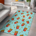French Fries Print Pattern Sillvela Area Rug
