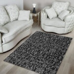 Futhark Norse Runes Scandinavian Viking Pattern Print Sillvela Area Rug