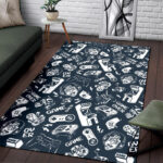 Gaming Pattern Print Sillvela Area Rug