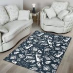 Gaming Pattern Print Sillvela Area Rug