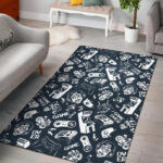 Gaming Pattern Print Sillvela Area Rug