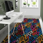 Geometric Print Sillvela Area Rug