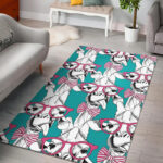 Giraffe Cartoon Pattern Print Sillvela Area Rug