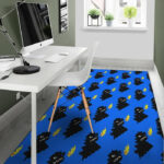 Godzilla Japanese Pattern Print Sillvela Area Rug