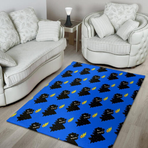 Godzilla Japanese Pattern Print Sillvela Area Rug