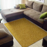Gold Glitter Star Print Pattern Sillvela Area Rug