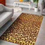 Gold Leopard Sillvela Area Rug