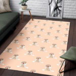Golden Retriever Pattern Print Sillvela Area Rug