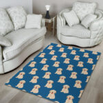 Golden Retriever Print Pattern Sillvela Area Rug