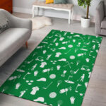 Golf Green Pattern Print Sillvela Area Rug