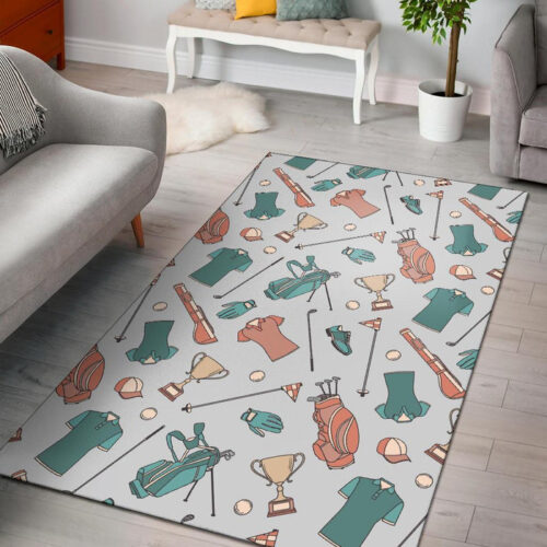 Golf Pattern Print Sillvela Area Rug