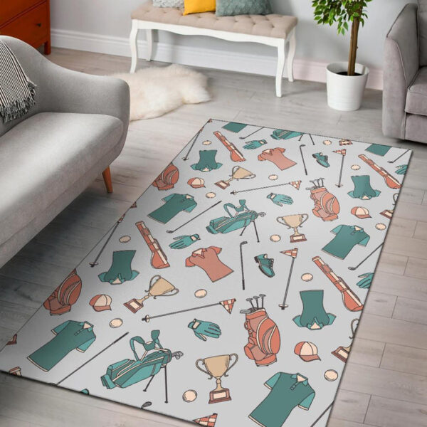 Golf Pattern Print Sillvela Area Rug