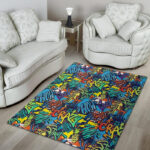 Graffiti Backdrop Print Sillvela Area Rug