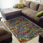 Graffiti Print Pattern Sillvela Area Rug