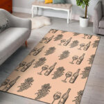 Grape Wine Pattern Print Sillvela Area Rug