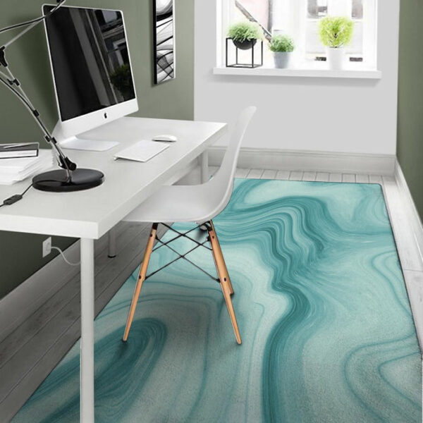 Green Ink Marble Sillvela Area Rug