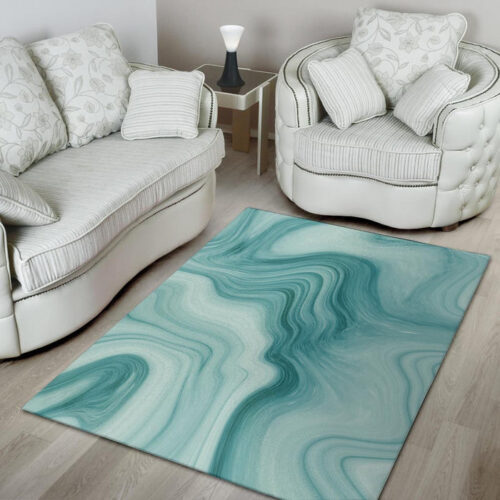 Green Ink Marble Sillvela Area Rug