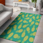 Green Pineapple Print Sillvela Area Rug