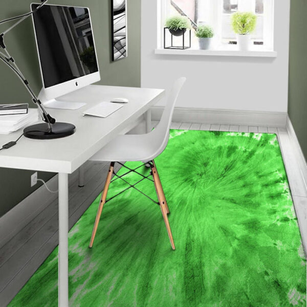 Green Tie Dye Sillvela Area Rug