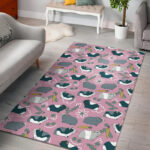 Guinea Pig Print Pattern Sillvela Area Rug