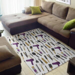 Hair Stylist Print Pattern Sillvela Area Rug