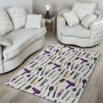 Hair Stylist Print Pattern Sillvela Area Rug