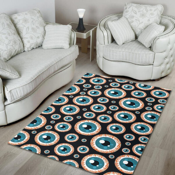 Halloween Zombie Eyes Pattern Print Sillvela Area Rug
