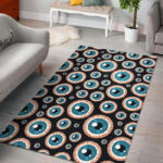 Halloween Zombie Eyes Pattern Print Sillvela Area Rug