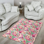 Hand Drawn Pig Pattern Print Sillvela Area Rug