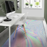 Holographic Abstract Sillvela Area Rug