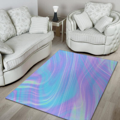 Holographic Print Sillvela Area Rug