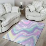 Holographic Psychedelic Sillvela Area Rug